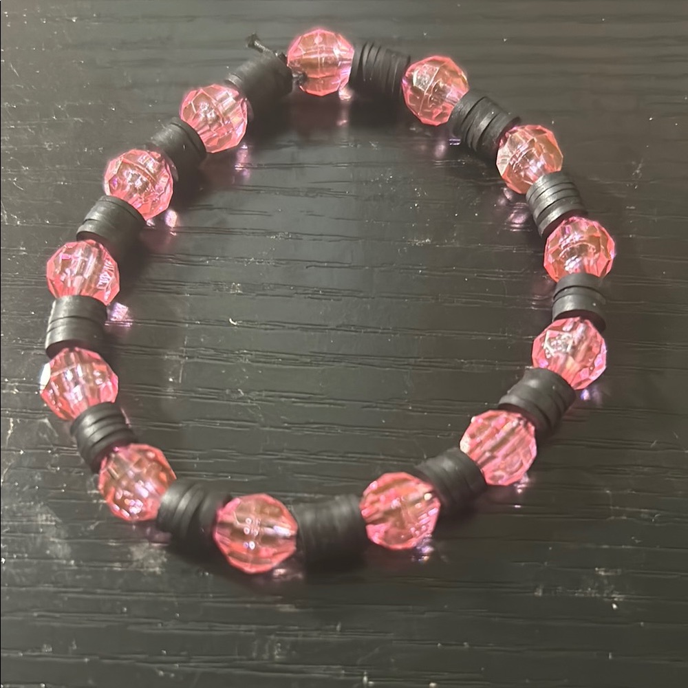 Elegant Pink Beaded Bracelet